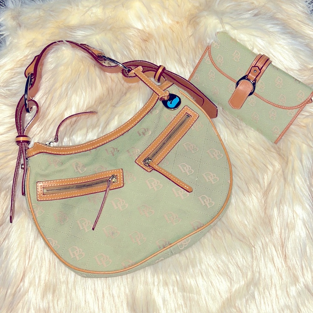 Dooney & Bourke Signature Shoulder Bag & Wallet Set